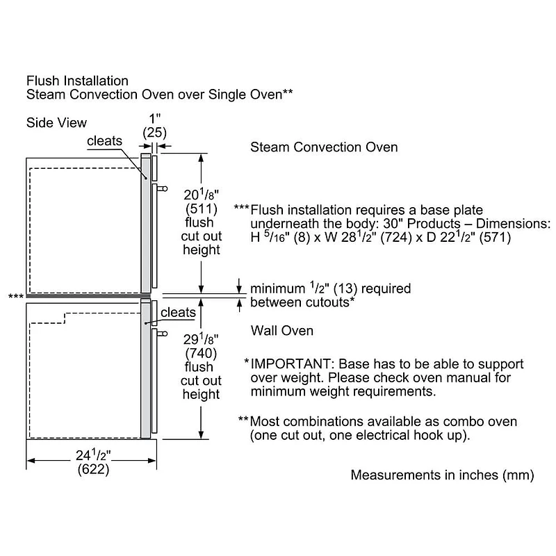 30 inch Stainless Convection Electric Wall Oven