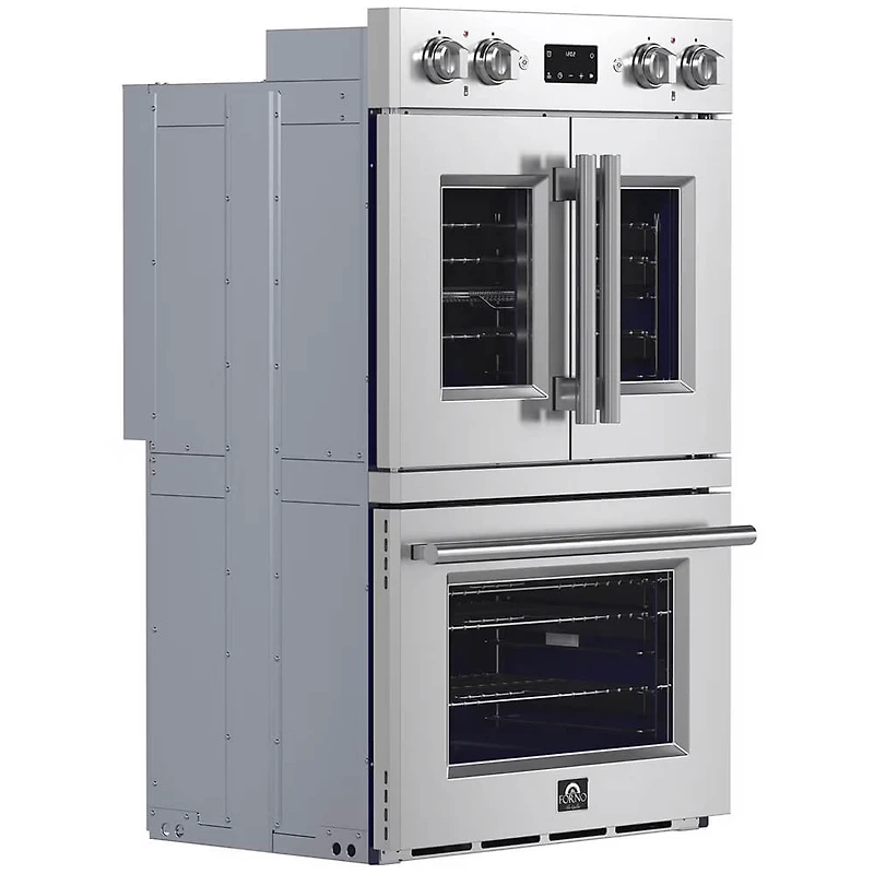 30 inch Gallico Stainless French Door Double Electric Wall Oven