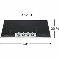 30 inch Stainless 4 Burner Electric Induction Cooktop