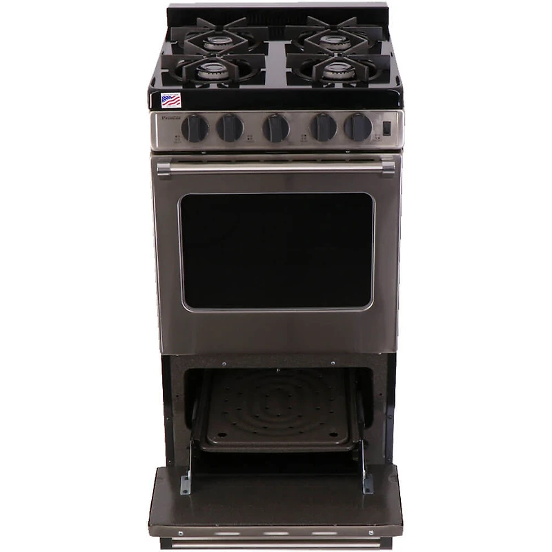 2.4 Cu. Ft. Stainless Freestanding Gas Range