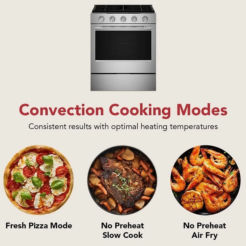 5.0 Cu. Ft. Stainless Slide-In Convection Smart Gas Range