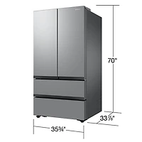 31 Cu. Ft. Dual Ice Maker Stainless 4-Door French Door Smart Refrigerator - OPEN BOX