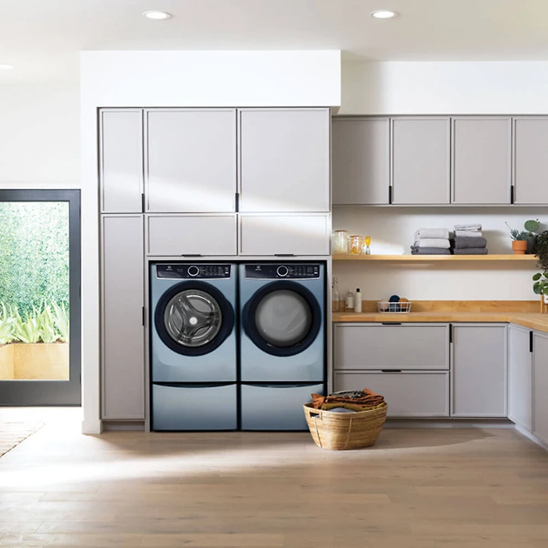 8 Cu. Ft. Glacier Blue Front Load Gas Dryer