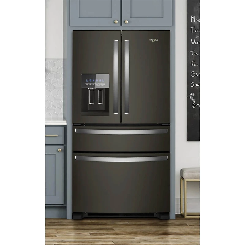24.5 Cu. Ft. Black Stainless 4-Door French Door Refrigerator