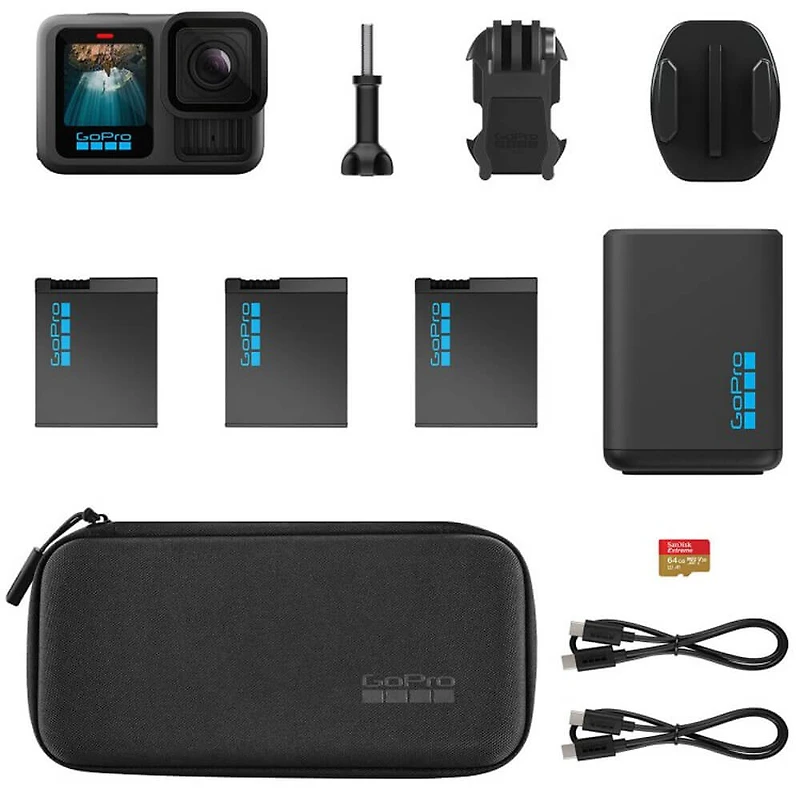 HERO13 Black Action Camera Extended Power Bundle