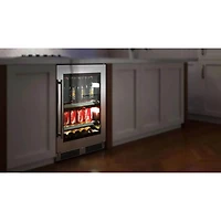 5.7 Cu. Ft. Black Stainless Flush Undercounter Beverage Center