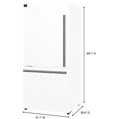 17.2 Cu. Ft. White Counter Depth Bottom Freezer Refrigerator