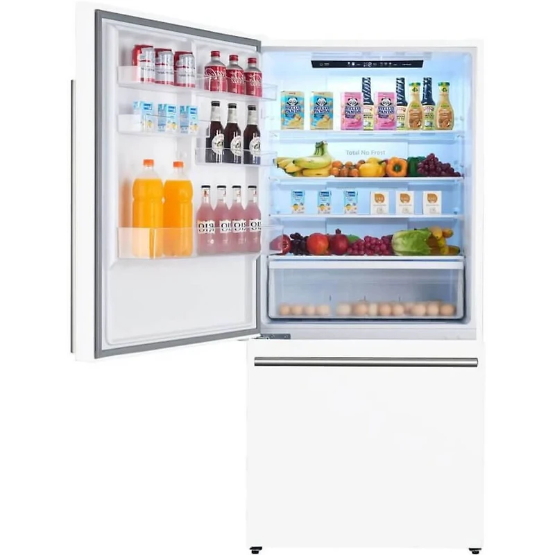 17.2 Cu. Ft. White Counter Depth Bottom Freezer Refrigerator