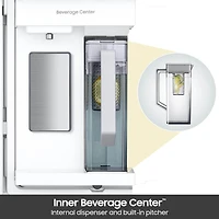 23 Cu. Ft. Charcoal Glass/Stainless 4-Door French Door Counter Depth Smart Refrigerator