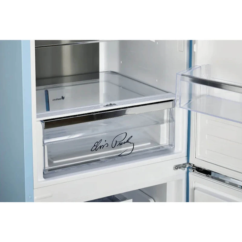 12 Cu. Ft. Elvis Blue Counter-Depth Retro Bottom Freezer Refrigerator
