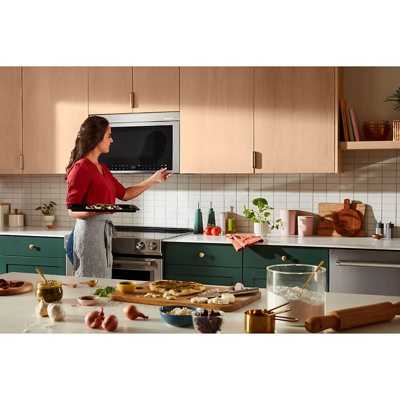 1.1 Cu. Ft. PrintShield Stainless Over-the-Range Smart Microwave
