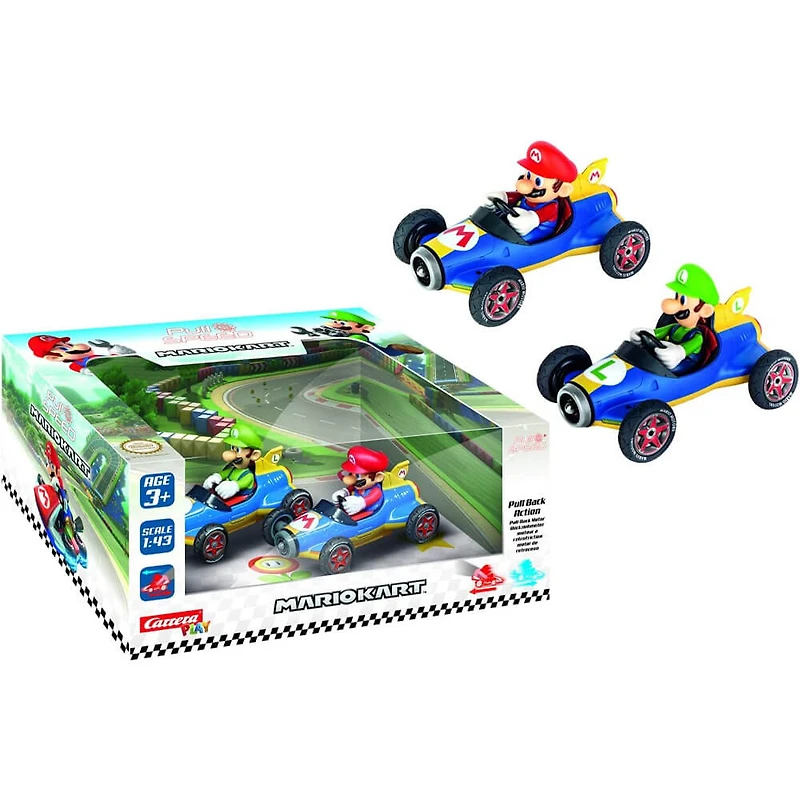 Mario Kart Mach 8 Twinpack Pull & Speed Toy Car