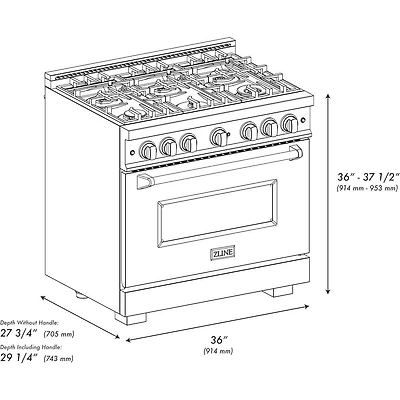 5.2 Cu. Ft. Autograph Edition Stainless and Bronze Freestanding Convection Gas Range