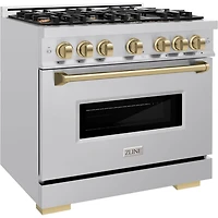 5.2 Cu. Ft. Autograph Edition Stainless and Bronze Freestanding Convection Gas Range