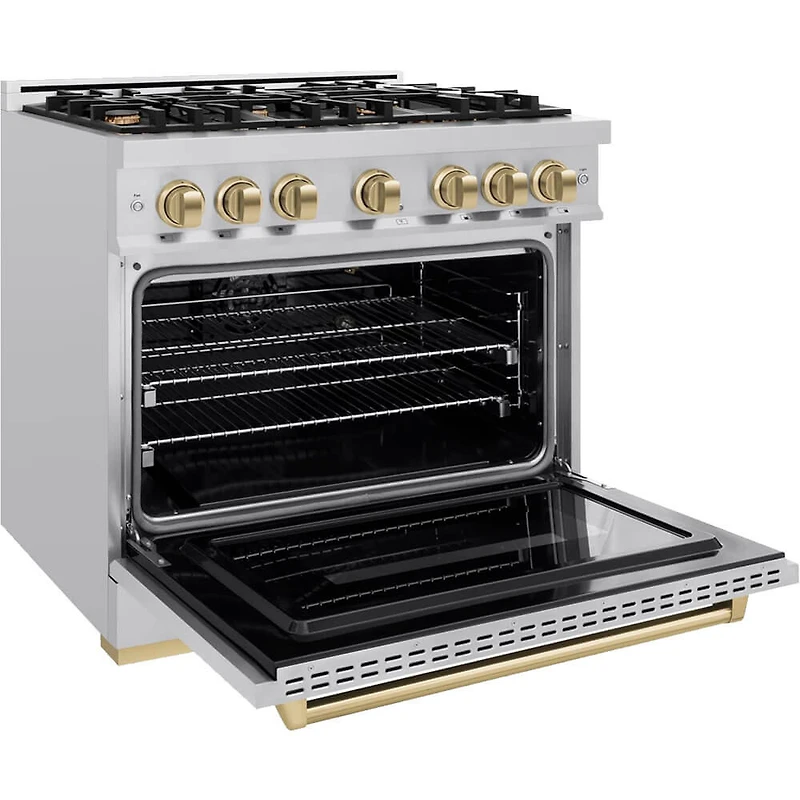 5.2 Cu. Ft. Autograph Edition Stainless and Bronze Freestanding Convection Gas Range