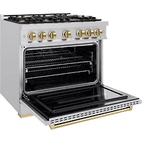 5.2 Cu. Ft. Autograph Edition Stainless and Bronze Freestanding Convection Gas Range