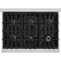 5.2 Cu. Ft. Autograph Edition Stainless and Bronze Freestanding Convection Gas Range