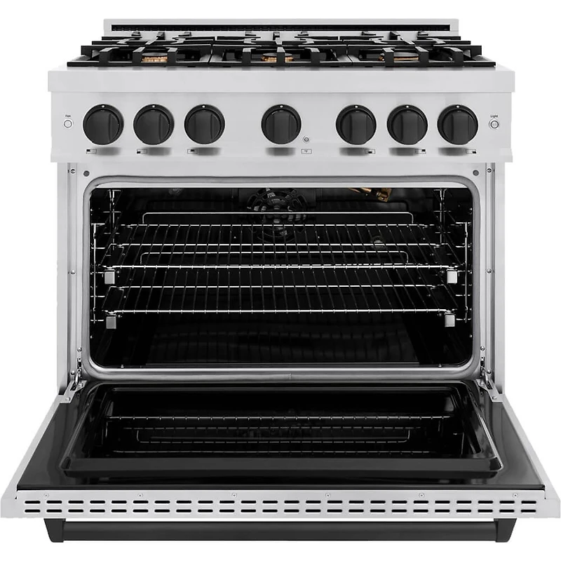 5.2 Cu. Ft. Autograph Edition Stainless and Black Freestanding Convection Gas Range