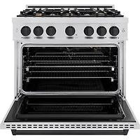 5.2 Cu. Ft. Autograph Edition Stainless and Black Freestanding Convection Gas Range