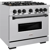 5.2 Cu. Ft. Autograph Edition Stainless and Black Freestanding Convection Gas Range