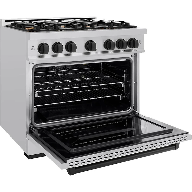 5.2 Cu. Ft. Autograph Edition Stainless and Black Freestanding Convection Gas Range