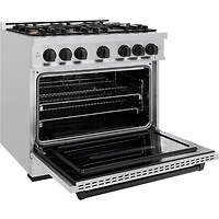 5.2 Cu. Ft. Autograph Edition Stainless and Black Freestanding Convection Gas Range