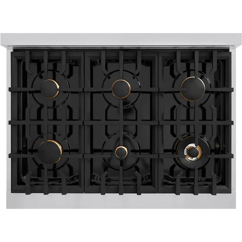 5.2 Cu. Ft. Autograph Edition Stainless and Black Freestanding Convection Gas Range