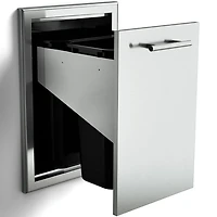 20 inch Stainless Built-In Roll Out Trash Drawer for Outdoor Kitchens