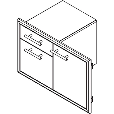 36 inch Stainless Steel Door and Drawer Combo for Outdoor Kitchens