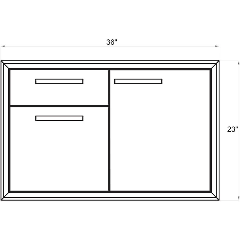 36 inch Stainless Steel Door and Drawer Combo for Outdoor Kitchens