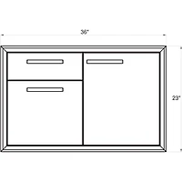 36 inch Stainless Steel Door and Drawer Combo for Outdoor Kitchens