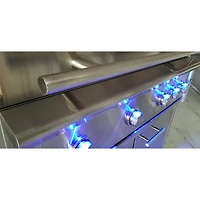 Pro-Grade Stainless 3 Burner Built-In Natural Gas Grill with Rotisserie Burner