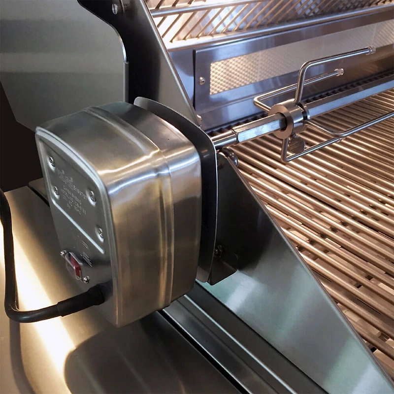 Pro-Grade Stainless 3 Burner Built-In Natural Gas Grill with Rotisserie Burner