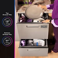 45 dBA Stainless Front Control Double Drawer Smart Dishwasher