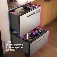 45 dBA Stainless Front Control Double Drawer Smart Dishwasher