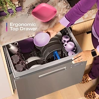 45 dBA Stainless Front Control Double Drawer Smart Dishwasher