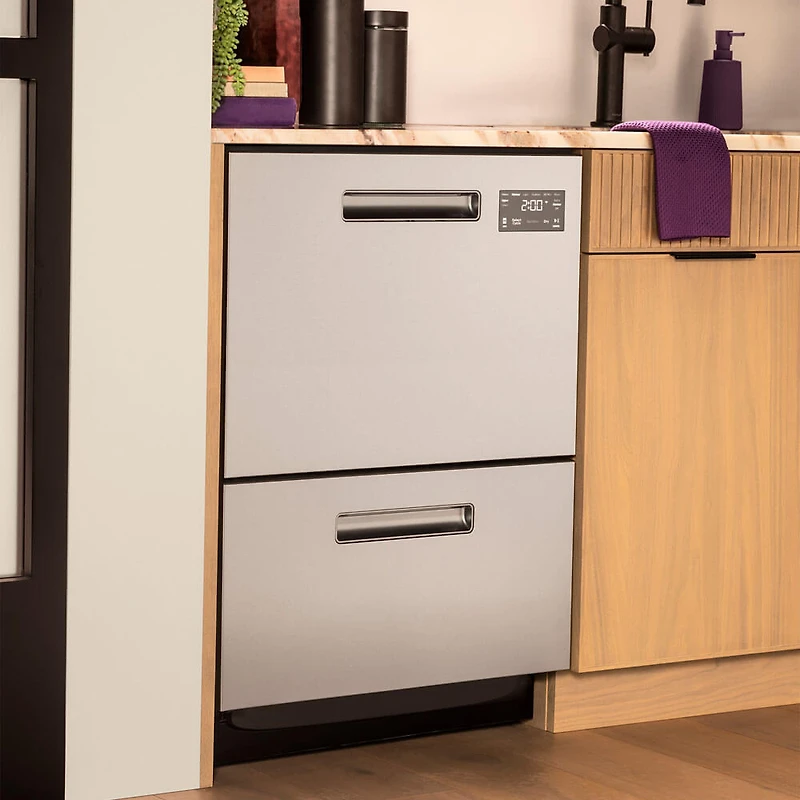 45 dBA Stainless Front Control Double Drawer Smart Dishwasher