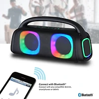 Portable Bluetooth Speaker with RGB Light Effects and Remote Control