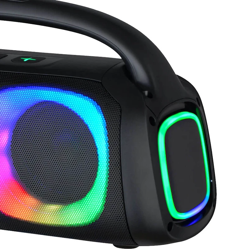 Portable Bluetooth Speaker with RGB Light Effects and Remote Control