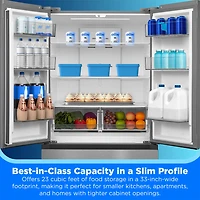 22.6 Cu. Ft. Stainless French Door Counter-Depth Garage Ready Smart Refrigerator