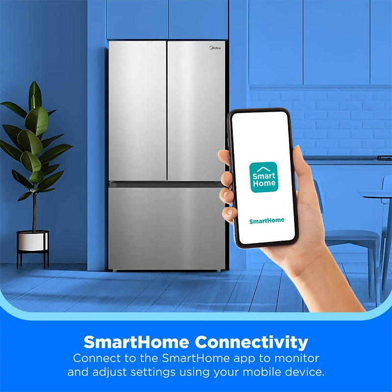 22.6 Cu. Ft. Stainless French Door Counter-Depth Garage Ready Smart Refrigerator
