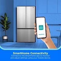 22.6 Cu. Ft. Stainless French Door Counter-Depth Garage Ready Smart Refrigerator