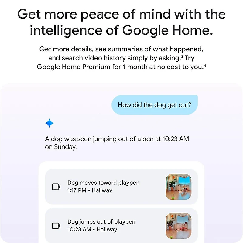 2K HDR Indoor Security Camera (Wired, 3rd Gen) - Snow