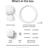 2K HDR Indoor Security Camera (Wired, 3rd Gen) - Snow