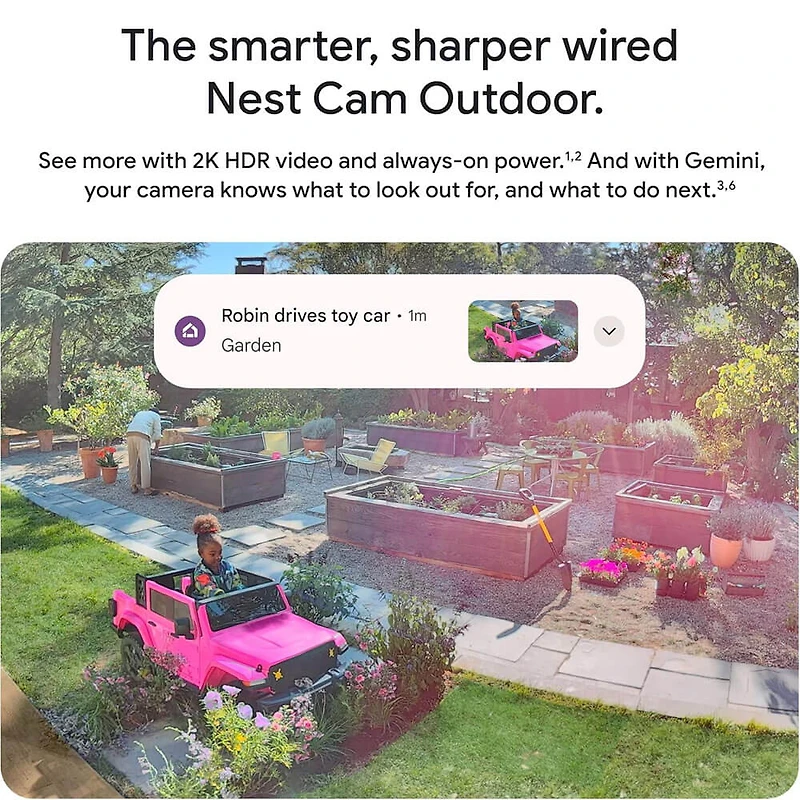 2K HDR Outdoor Security Camera (Wired, 2nd Gen) - Snow