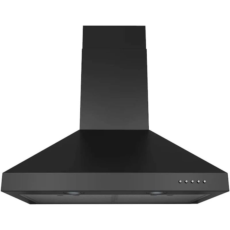 30 inch Matte Black Convertible Wall Mount Range Hood