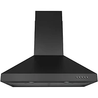 30 inch Matte Black Convertible Wall Mount Range Hood