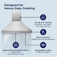 30 inch Matte Black PRO Convertible Wall Mount Range Hood