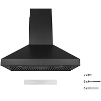 30 inch Matte Black PRO Convertible Wall Mount Range Hood