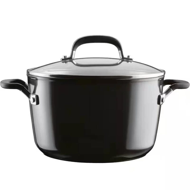 10 Pc. Hard Anodized Aluminum Nonstick Cookware Set - Black